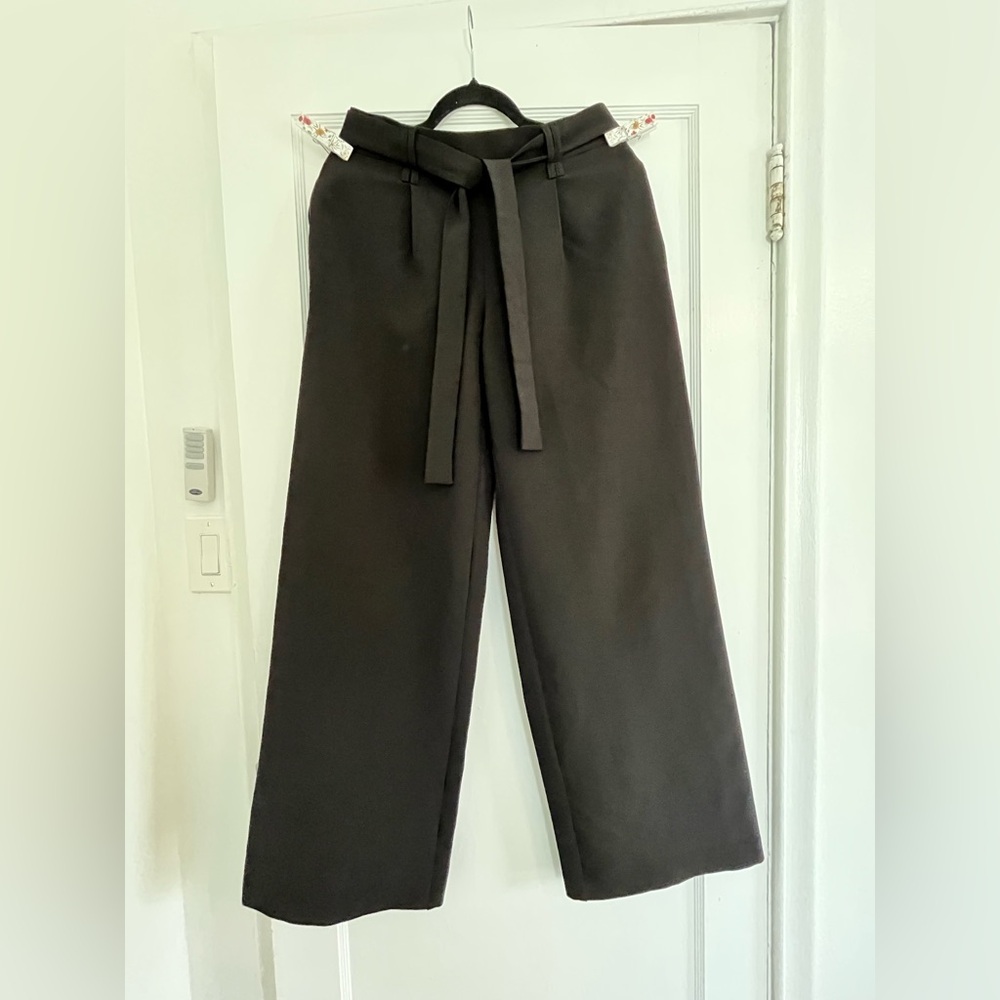 Adrienne Vittadine Wide Leg Black Women's Pants